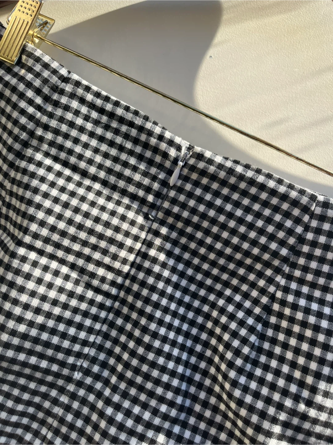 Gingham Mini Skirt with pockets - photo 3