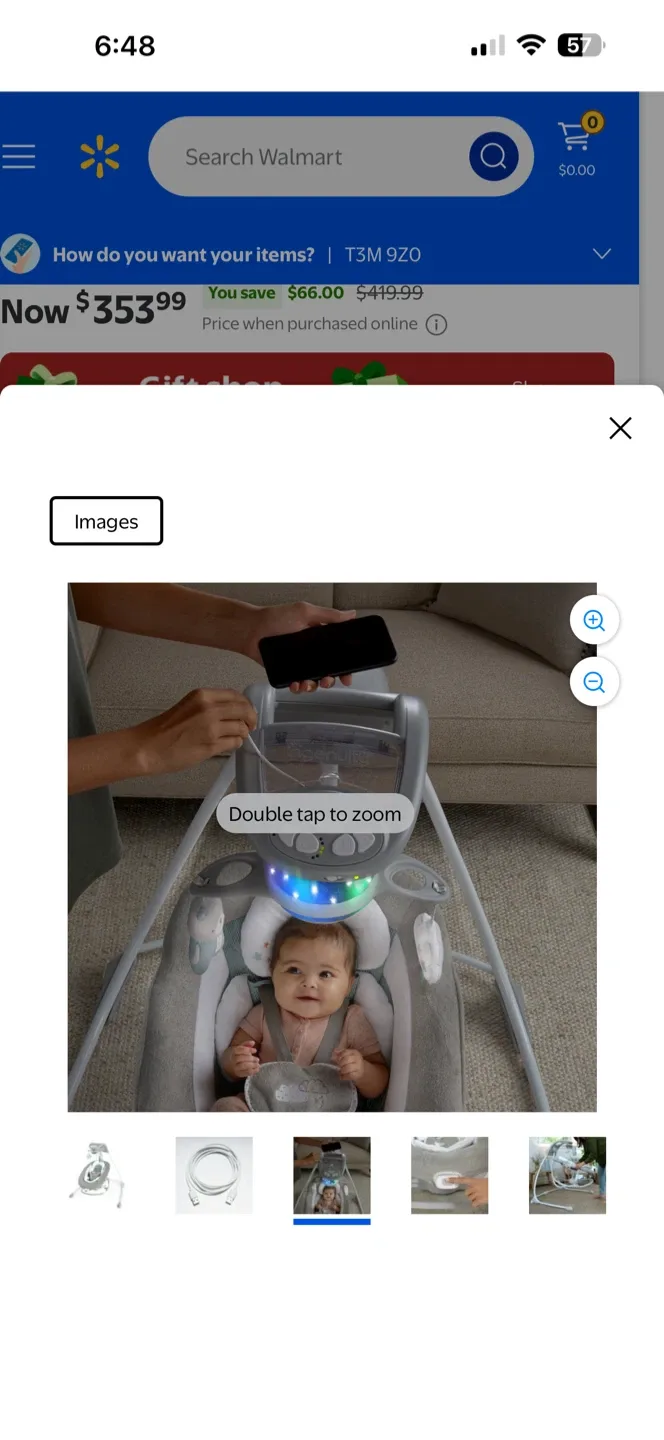 Ingenuity DreamComfort Inlighten Cradling Swing & Rocker image indicator(4)