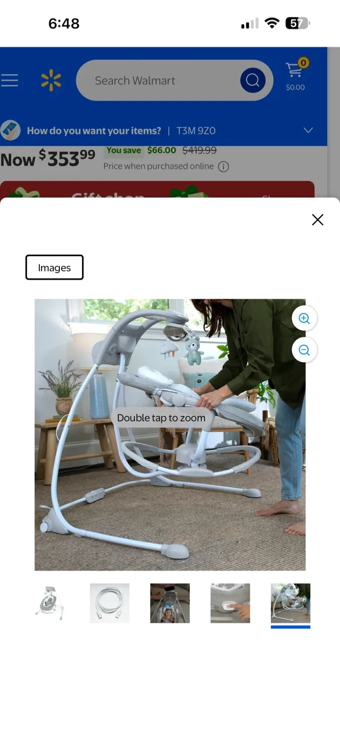 Ingenuity DreamComfort Inlighten Cradling Swing & Rocker image indicator(5)