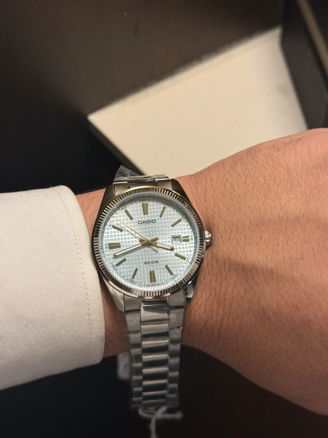 Casio Tiffany - ice blue waffle dial ( New Release ) image indicator(4)