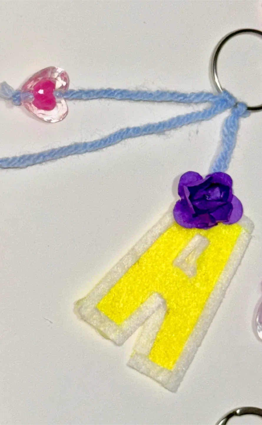 Handmade Initial Keychain image indicator(3)