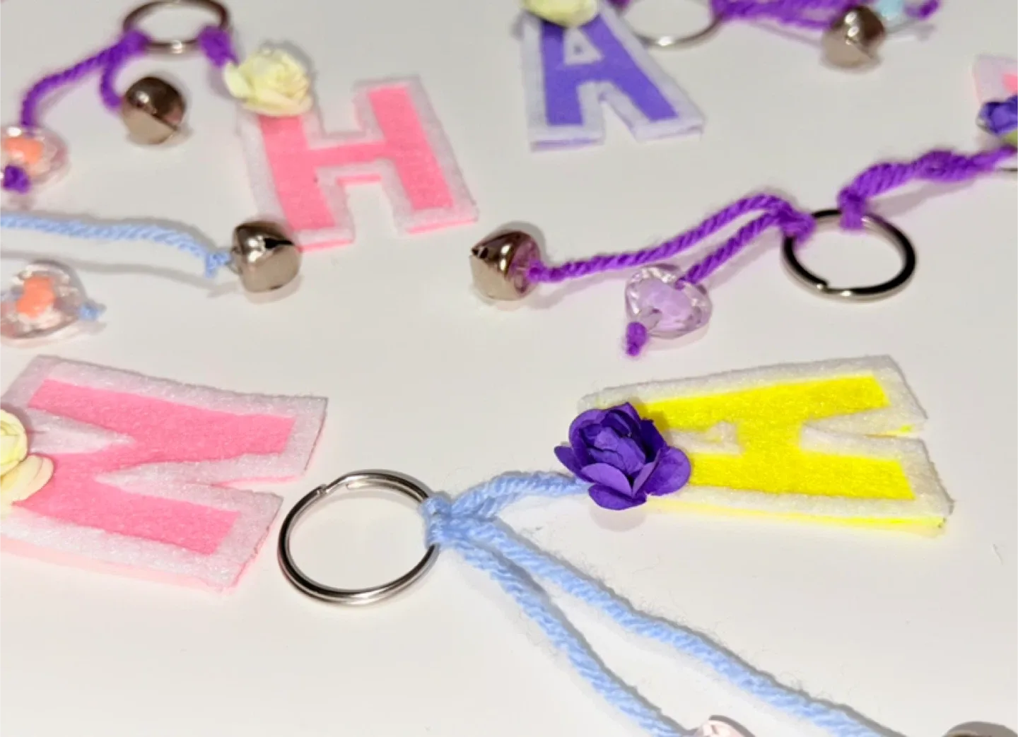 Handmade Initial Keychain image indicator(2)