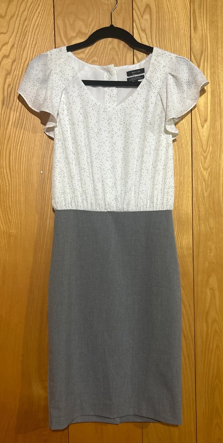 RW&CO. White & Grey Dress