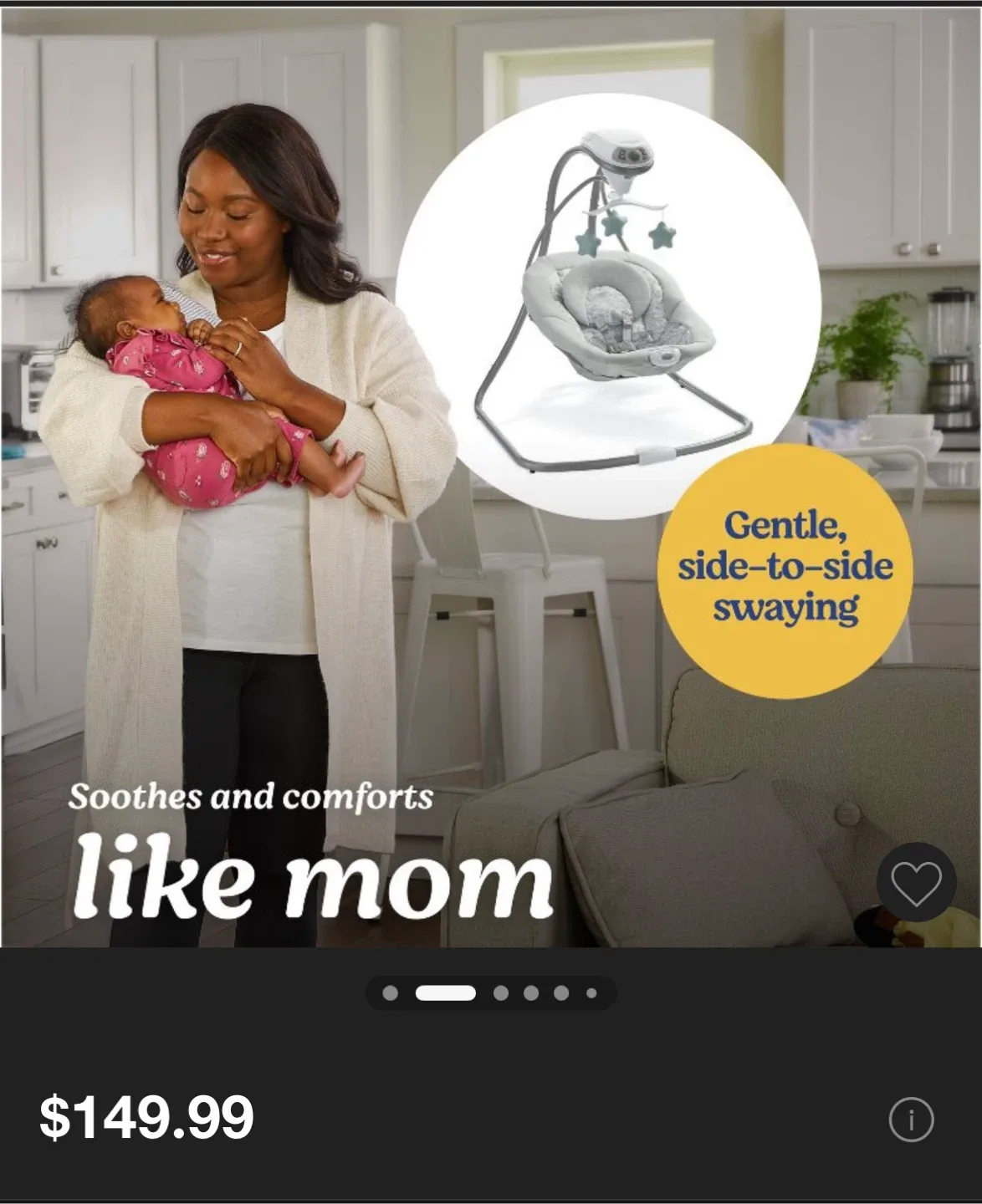 Graco Simple Sway Baby Swing - Gray image indicator(4)