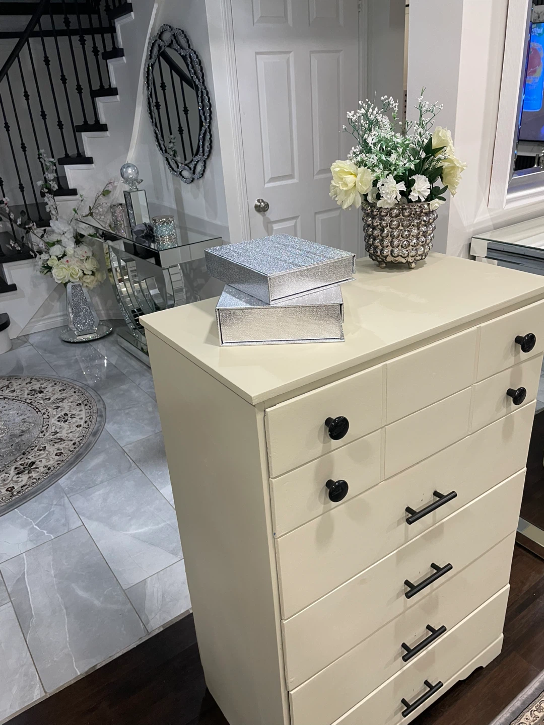 Cream-coloured 6-Drawer Dresser (W28 D16 H42) - photo 4