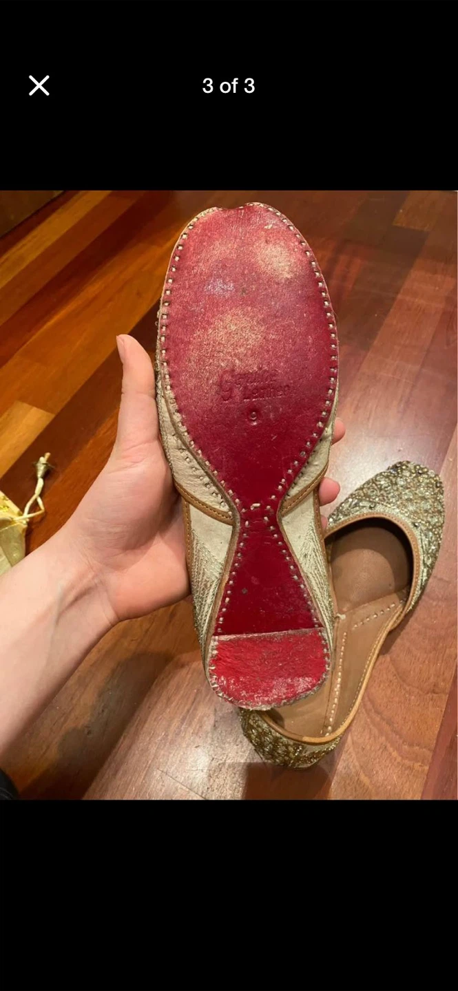 Ladies' Embellished jutti Shoes - Size 9