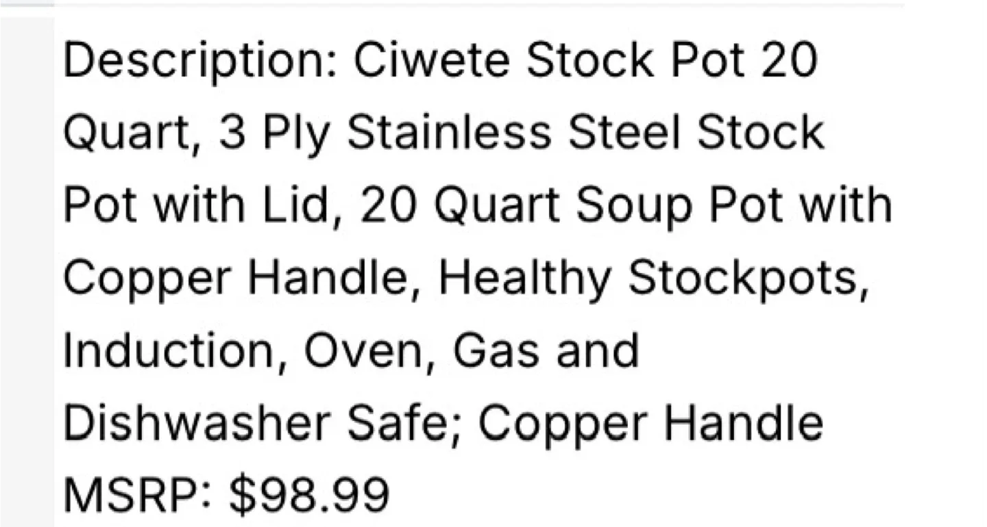 🥕Ciwete 20 Quart Stainless Steel Stock Pot image indicator(5)