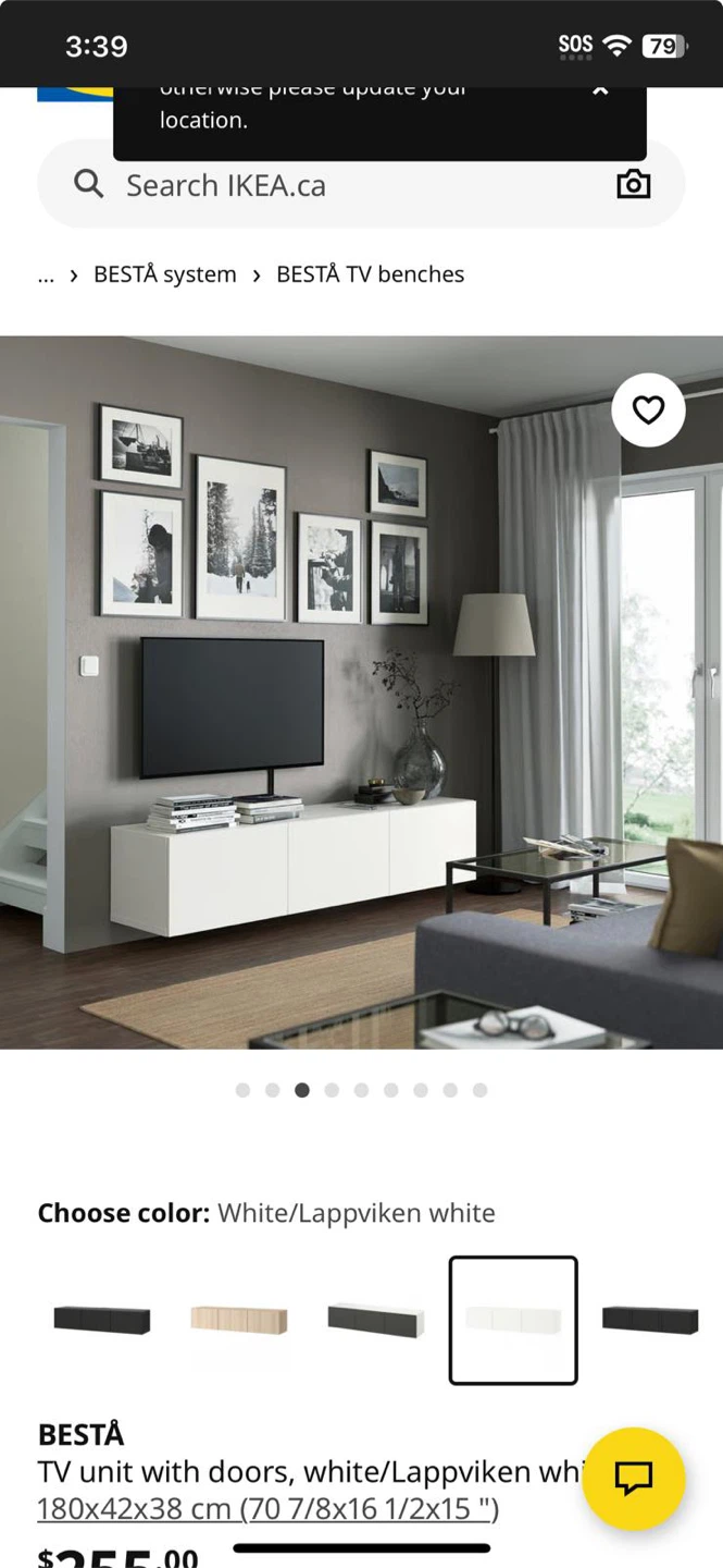 IKEA BESTA TV Unit White/Lappviken White - photo 4