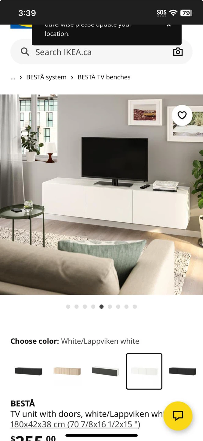 IKEA BESTA TV Unit White/Lappviken White - photo 5