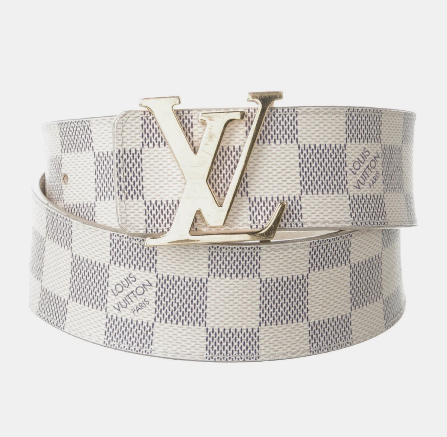 LV Initials Reversible 48/120 Belt Damier Azur/Leather