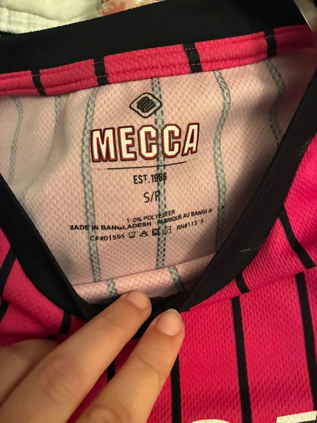 Mecca New York Striped Baseball Jersey - Size S image indicator(2)
