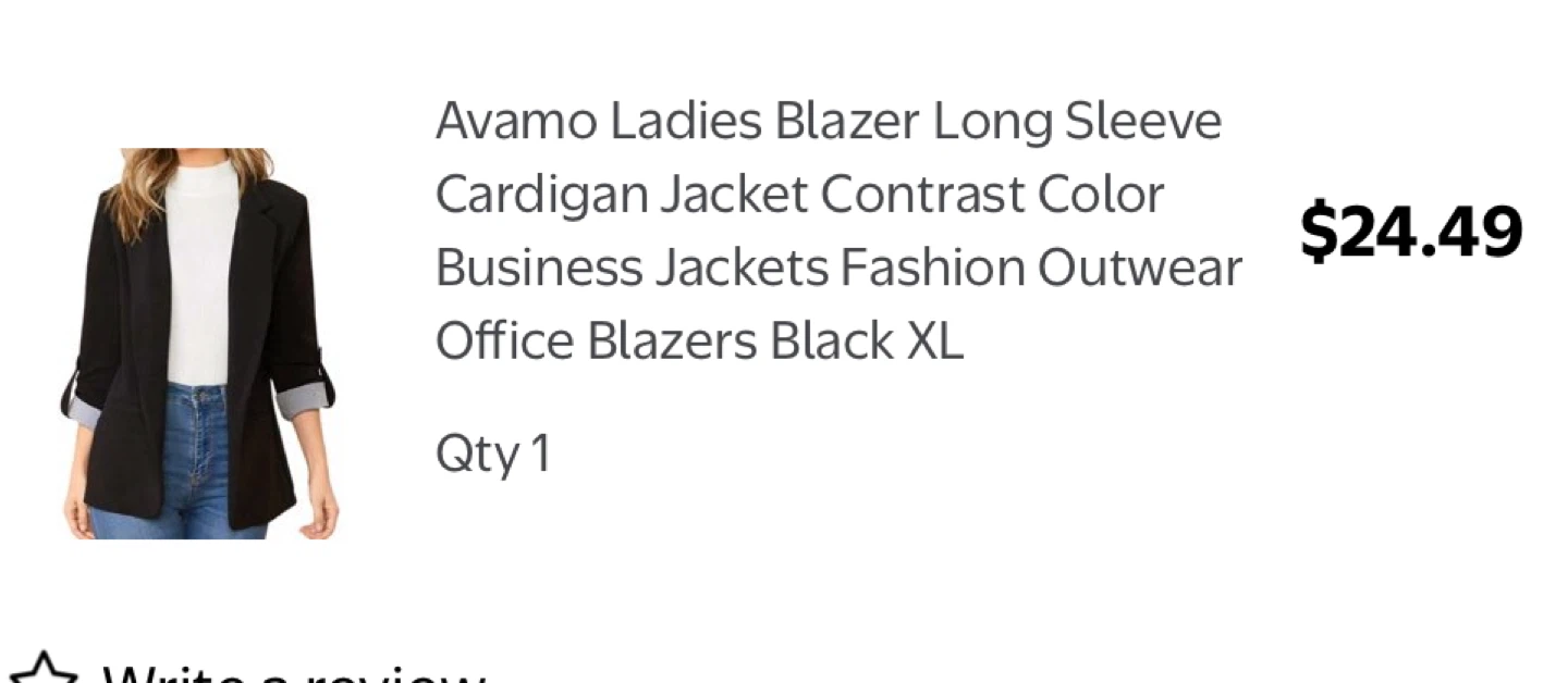 Avamo Ladies Blazer - Black, XL - photo 2