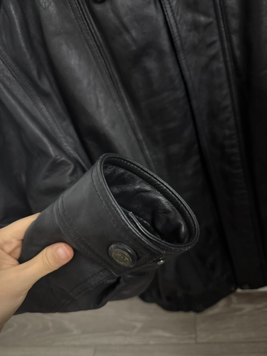 Vintage lambskin leather jacket - photo 2