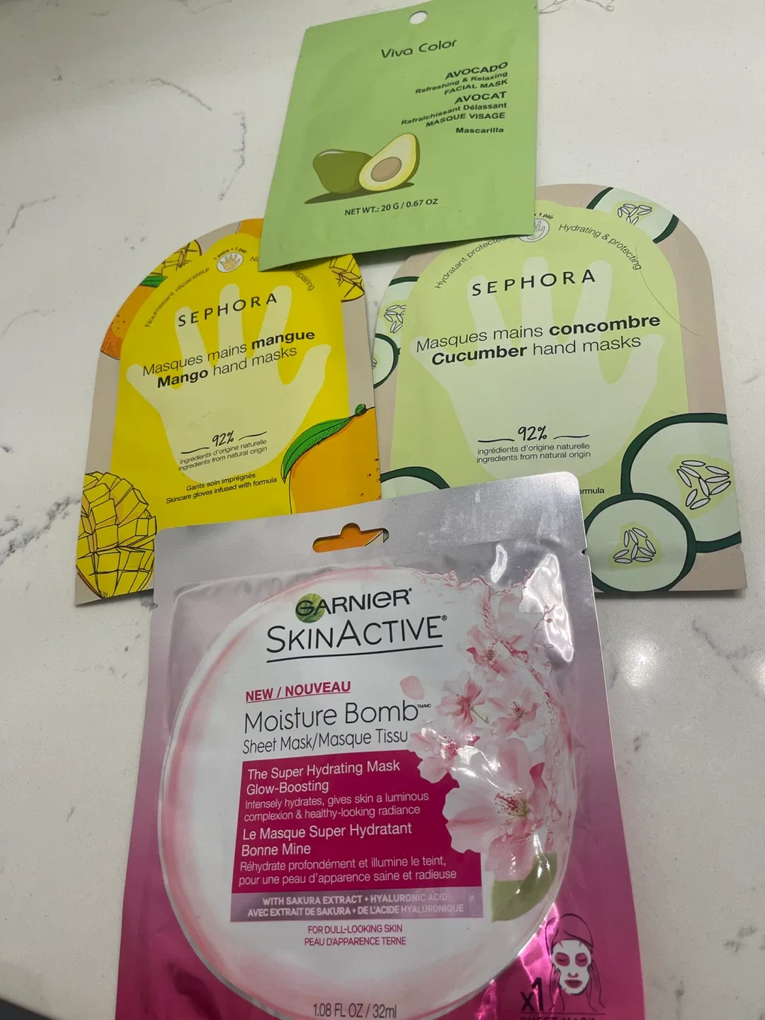 Variety of Face and Hand Masks - Garnier, Sephora, Viva Color image indicator(2)