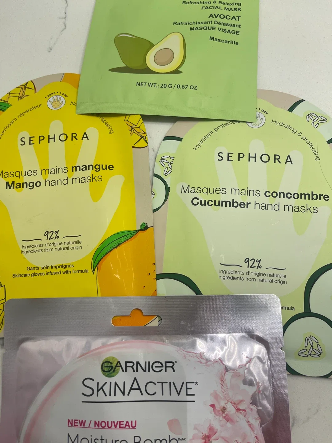 Variety of Face and Hand Masks - Garnier, Sephora, Viva Color image indicator(3)