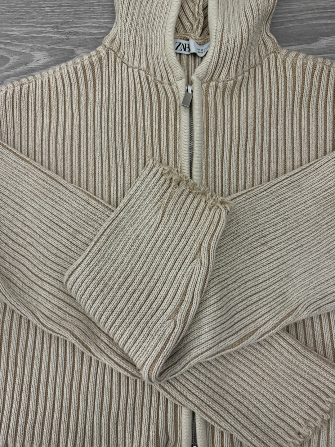 Zara Knit Zip Up Hoodie - photo 3