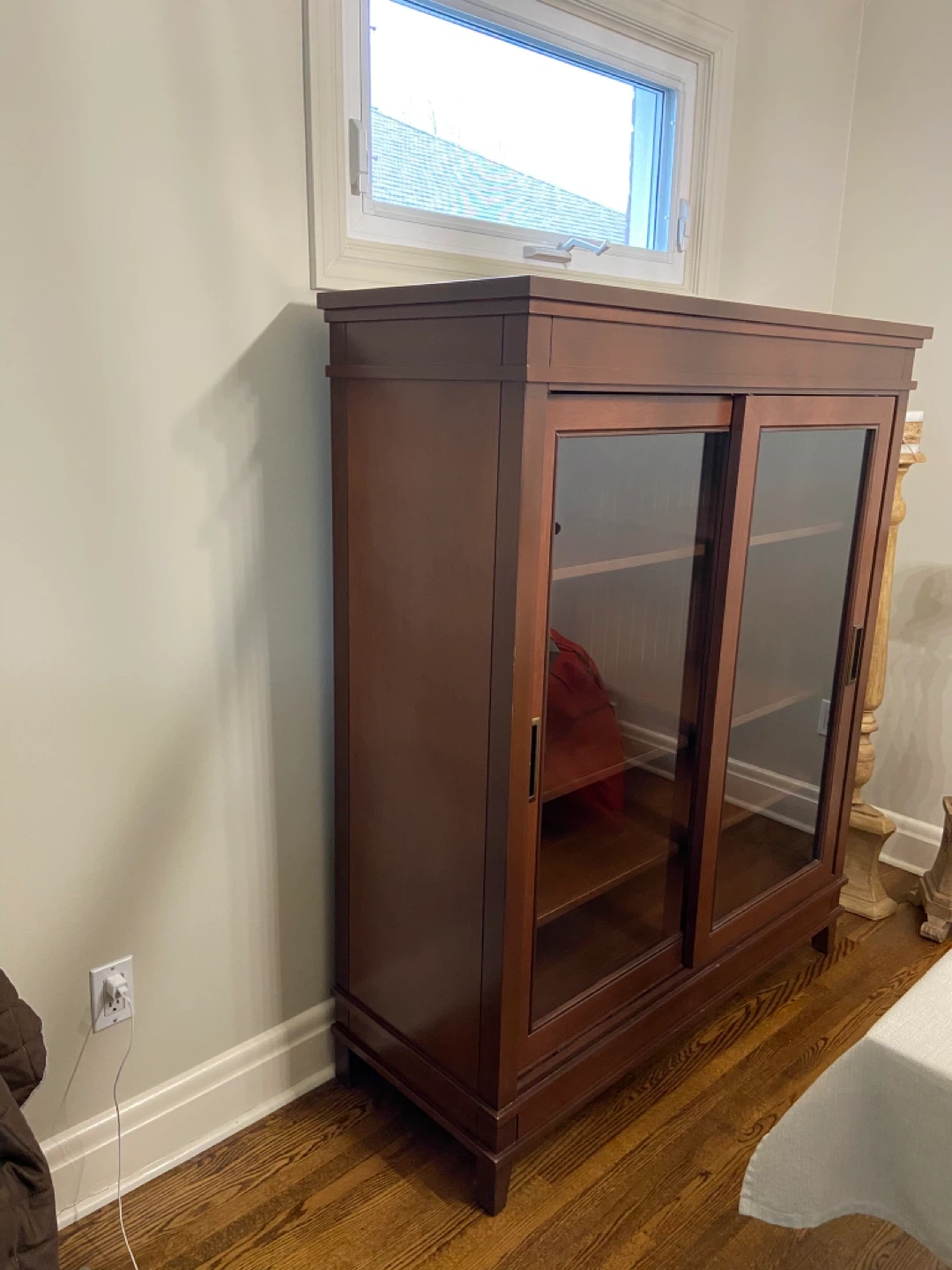 Brown Wood & Glass Display Cabinet - photo 5