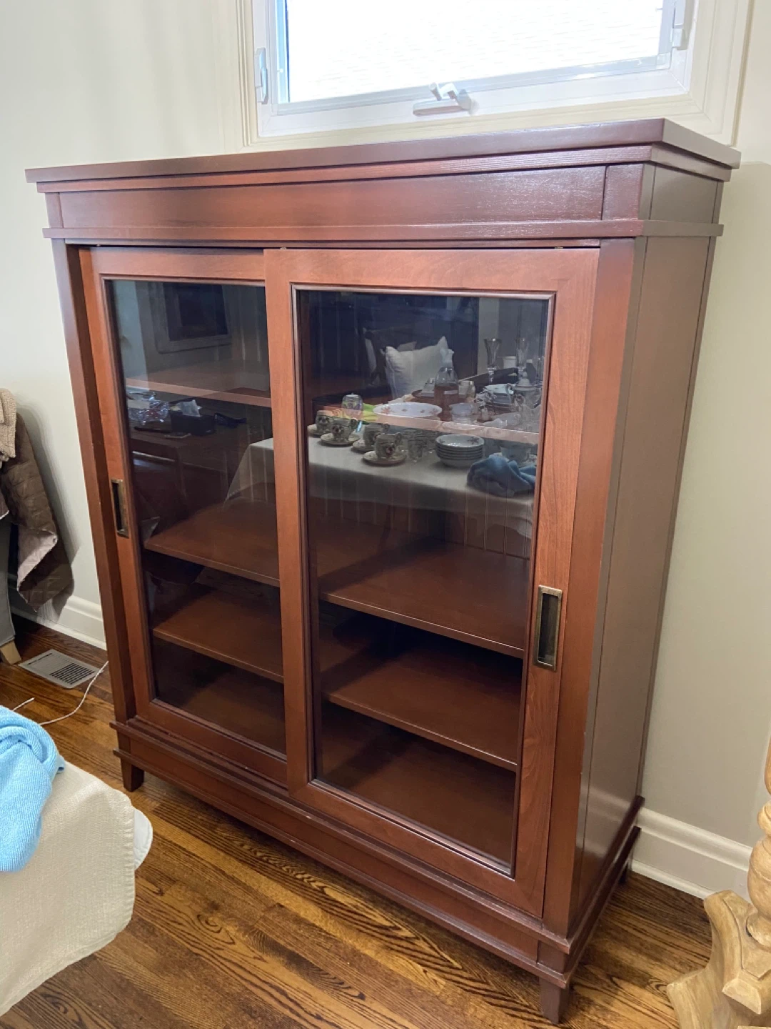 Brown Wood & Glass Display Cabinet - photo 4
