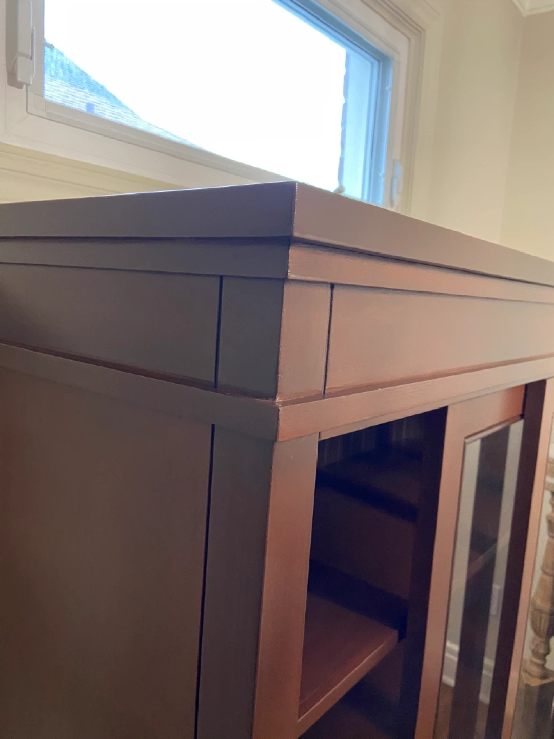 Brown Wood & Glass Display Cabinet - photo 2
