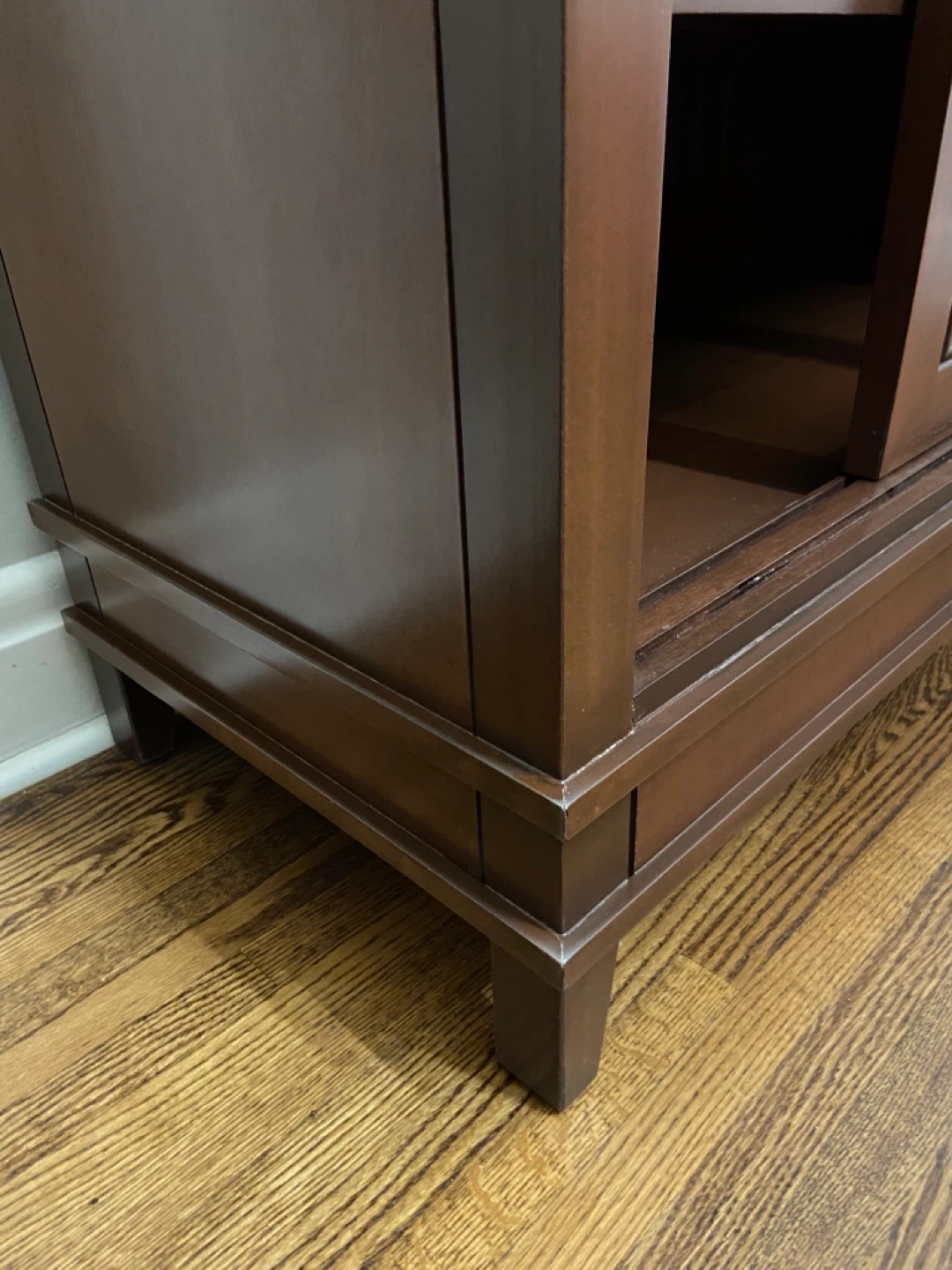 Brown Wood & Glass Display Cabinet - photo 3