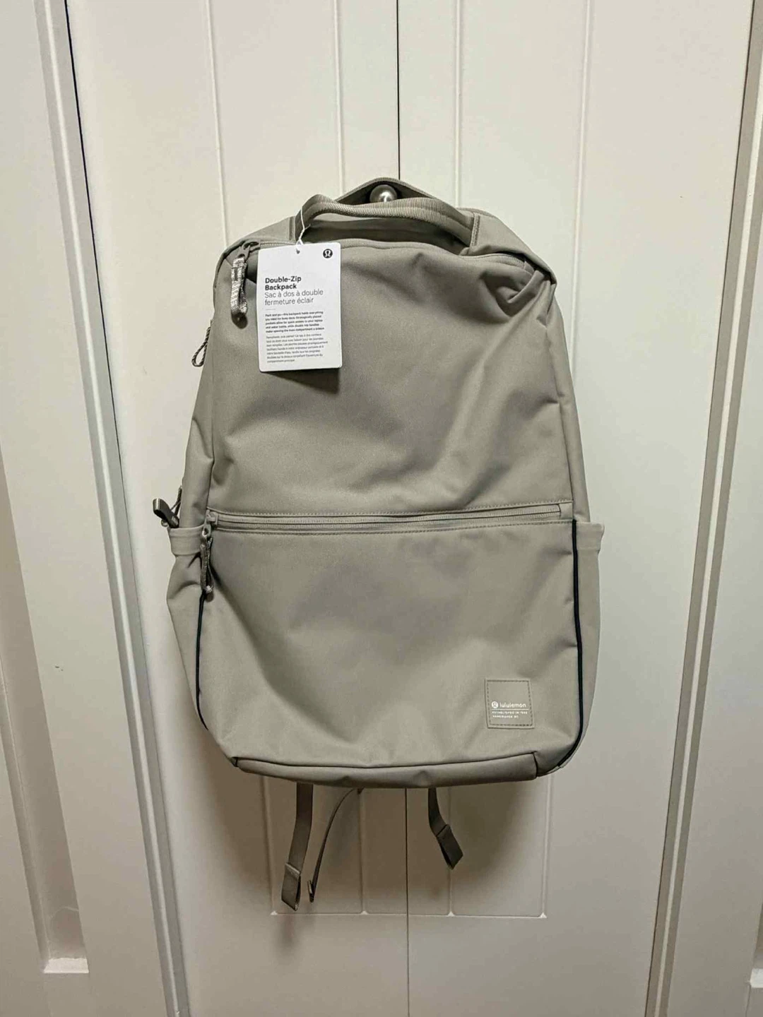 Lululemon Double Zip Backpack Light Grey