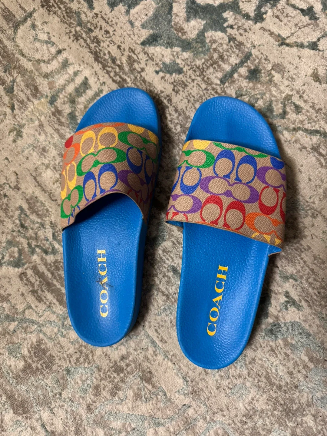 Coach Blue Slides Size 12