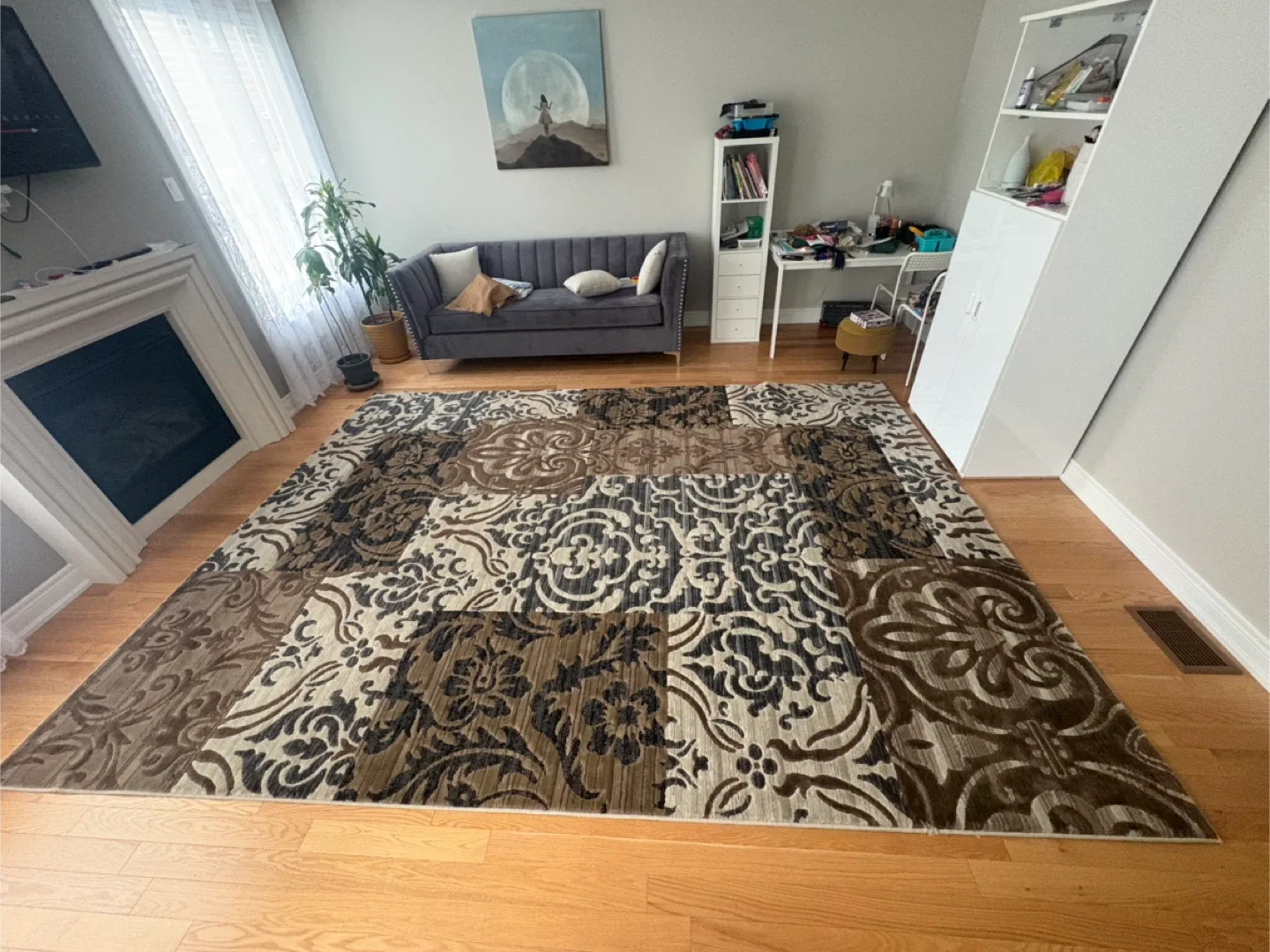 Patterned Area Rug - Brown, Beige, Black image indicator(3)