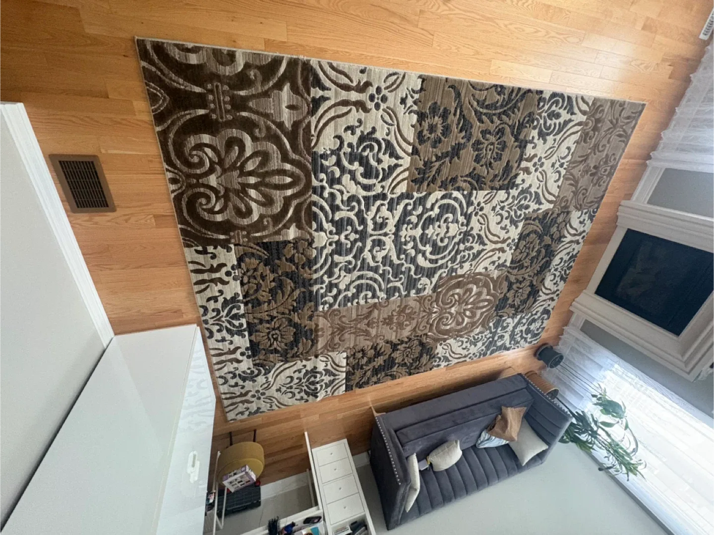 Patterned Area Rug - Brown, Beige, Black image indicator(5)