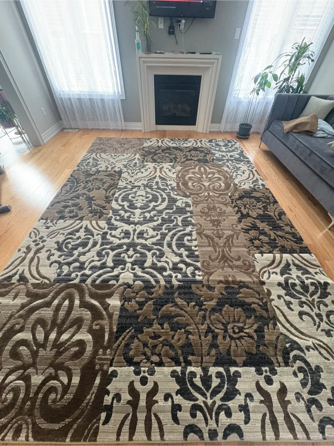Patterned Area Rug - Brown, Beige, Black image indicator(2)