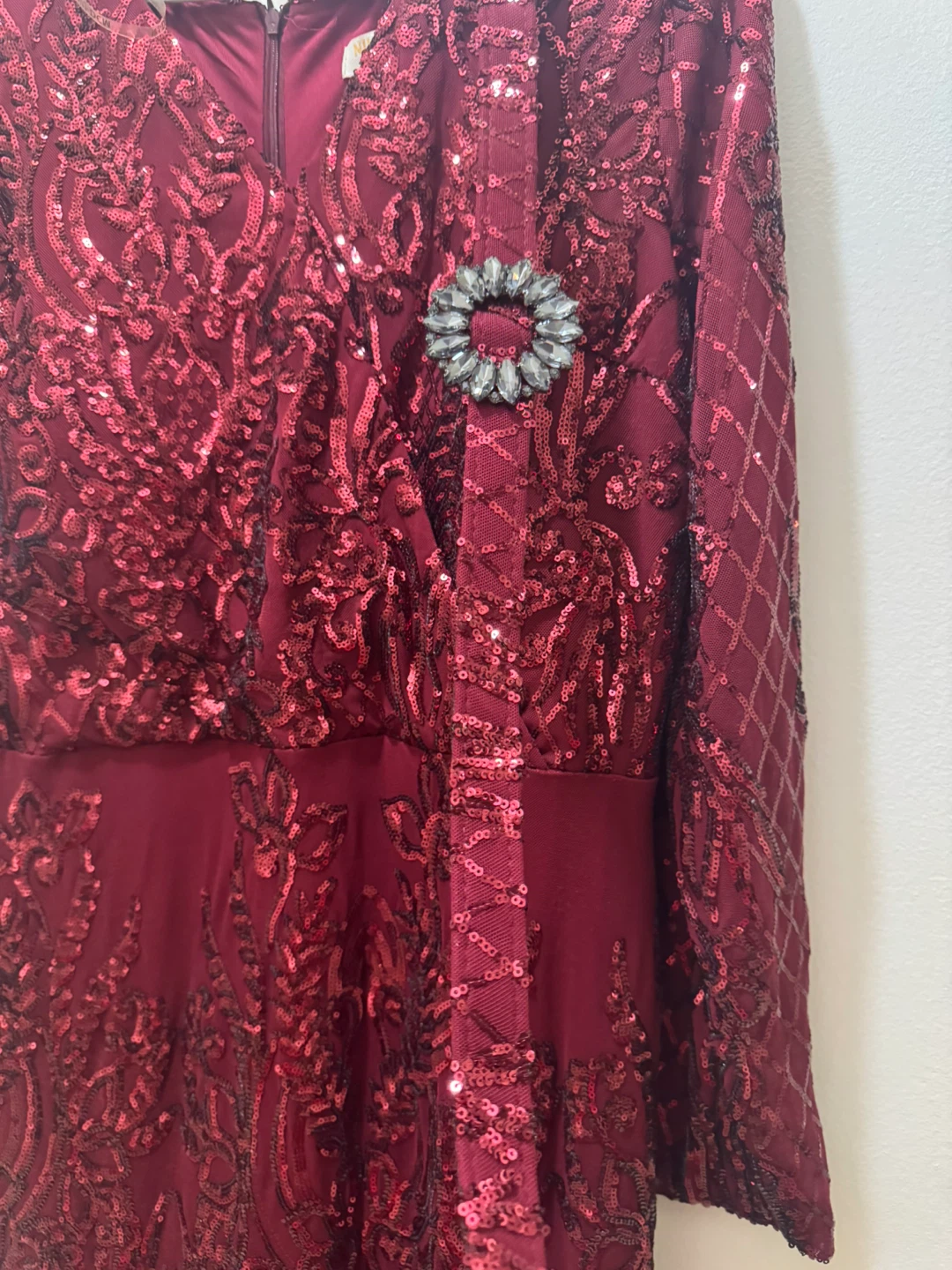 Burgundy Sequin Dress size xl - photo 5