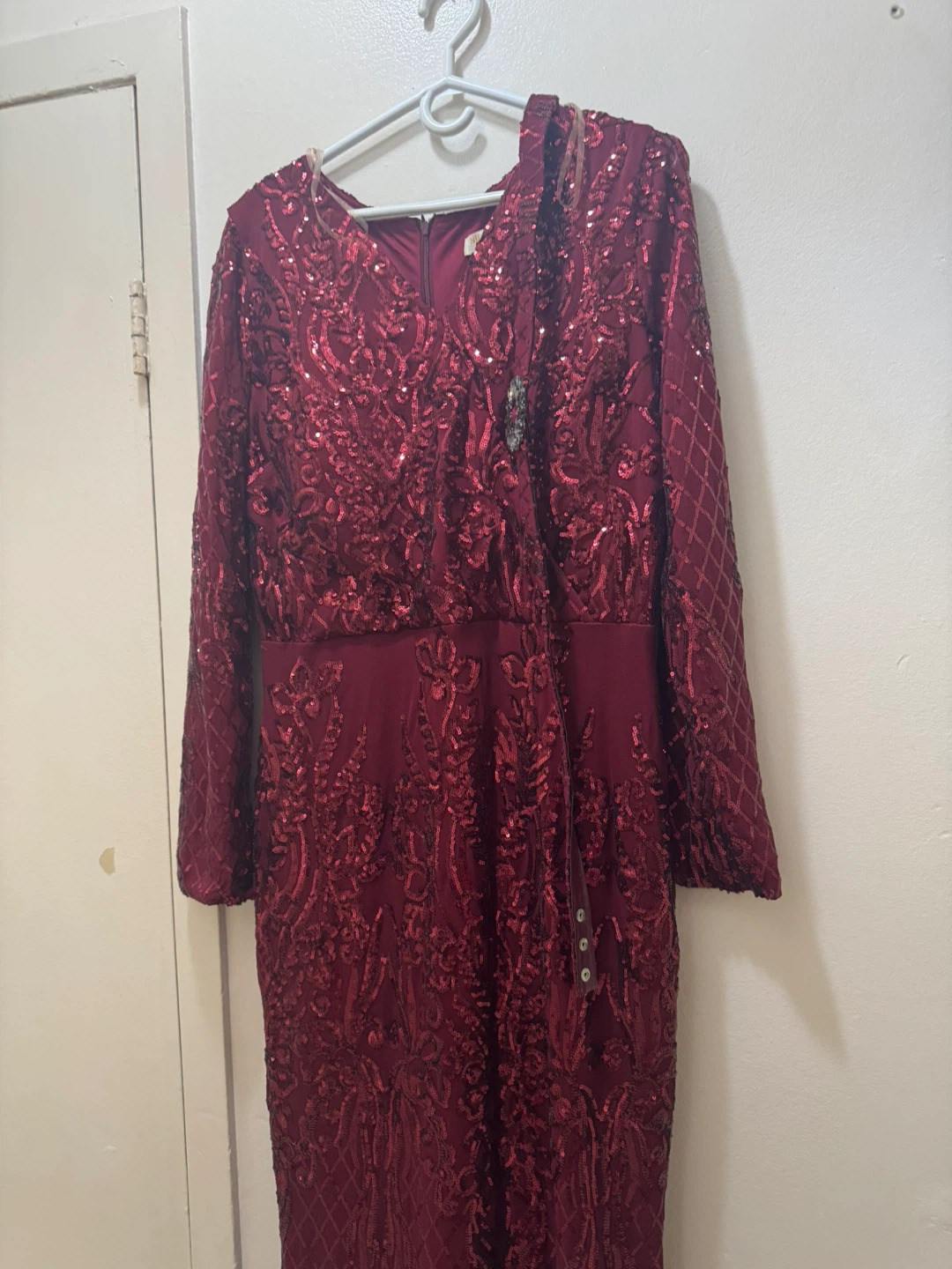 Burgundy Sequin Dress size xl