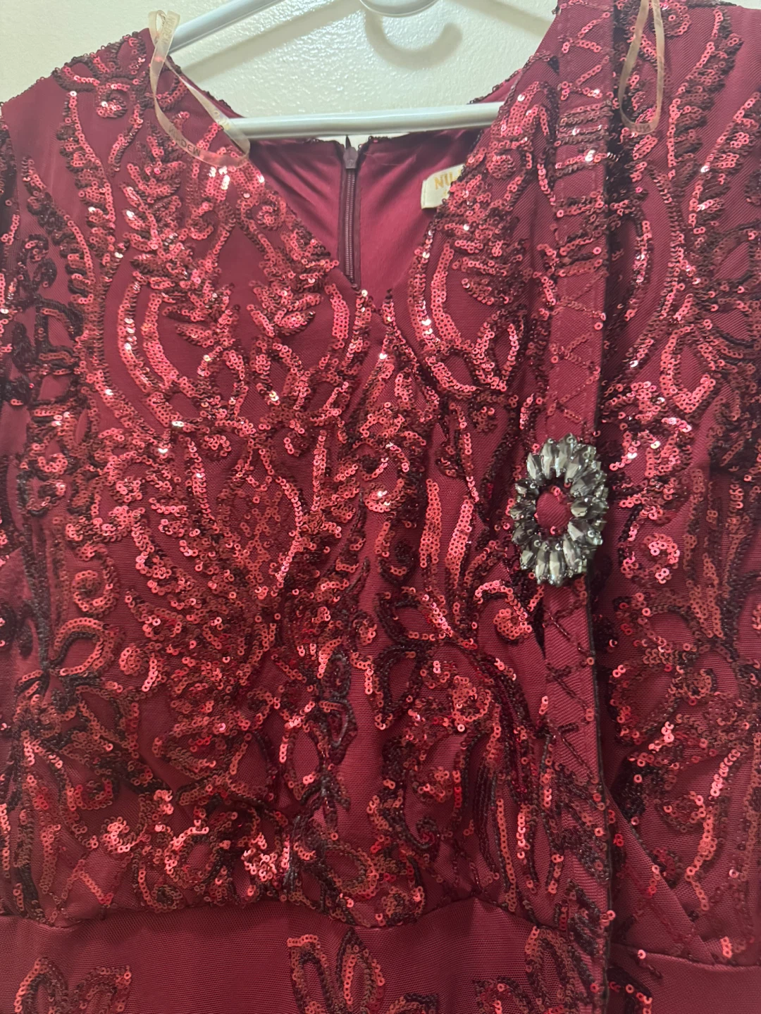 Burgundy Sequin Dress size xl - photo 4