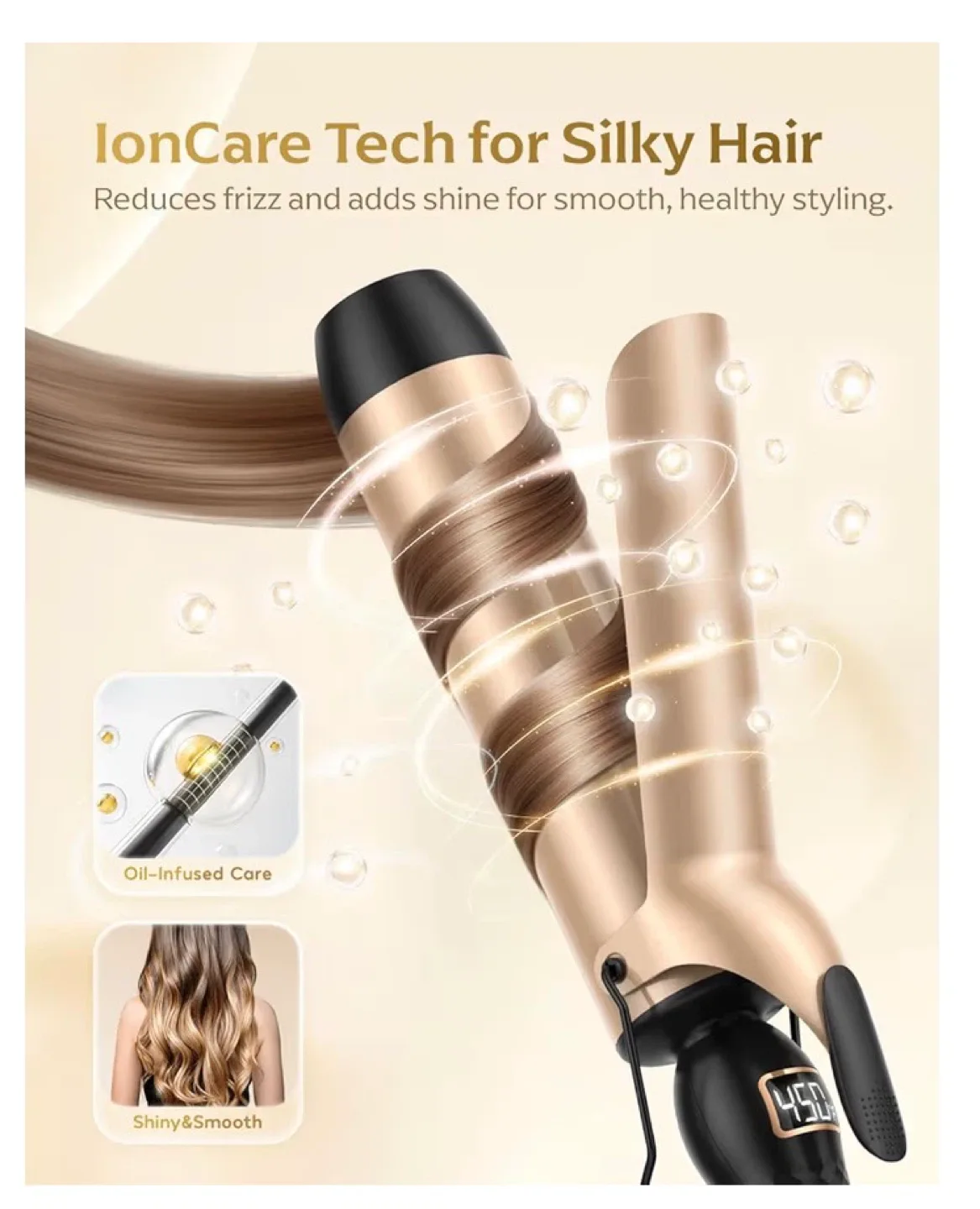 Curling Iron 2 Inch, Large Barrel Curling Wand for Long Hair 🥕 image indicator(8)