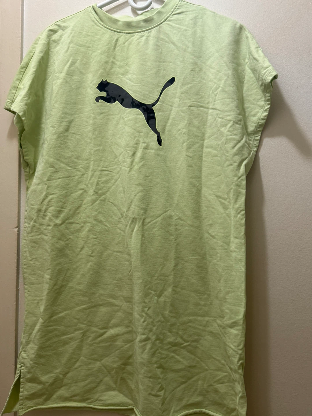 Puma Light Green T-Shirt Dress - Size L