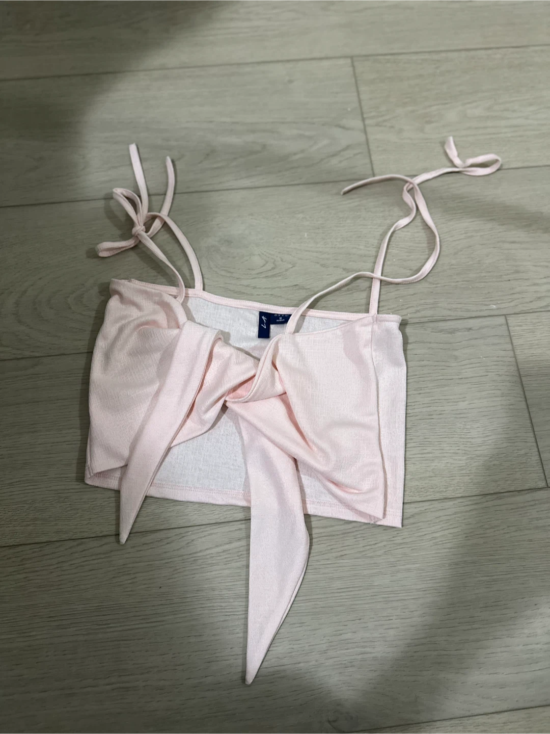 OXXO Light Pink Tie Front Top - Size M - photo 2