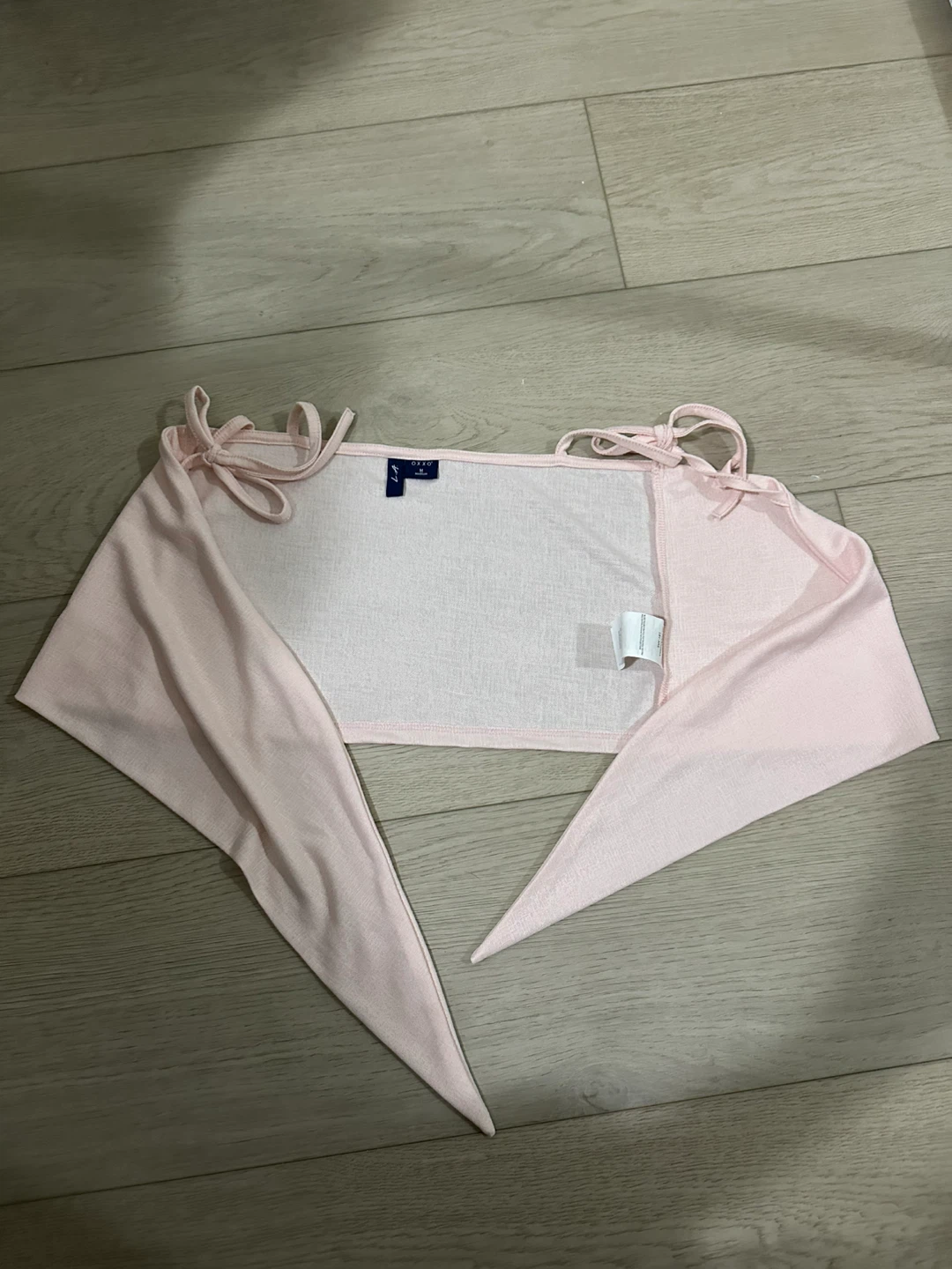 OXXO Light Pink Tie Front Top - Size M - photo 3
