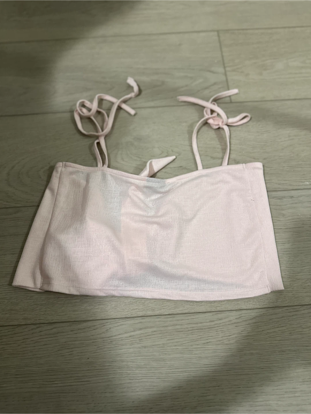 OXXO Light Pink Tie Front Top - Size M - photo 5