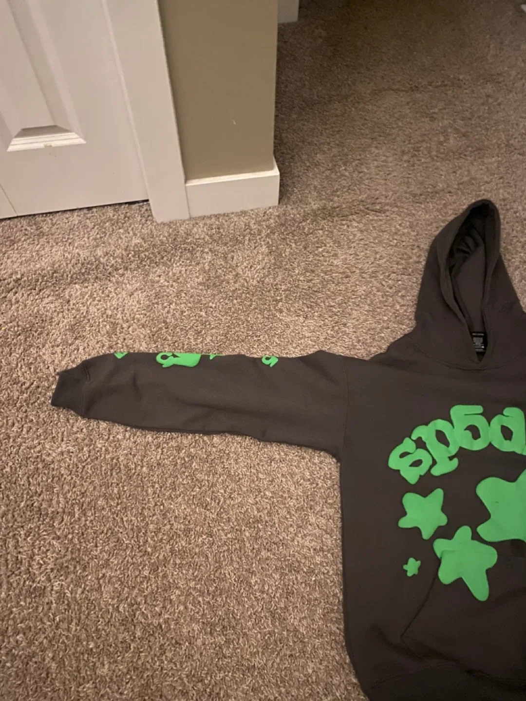 Sp5der Hoodie - grey and green Size M image indicator(2)