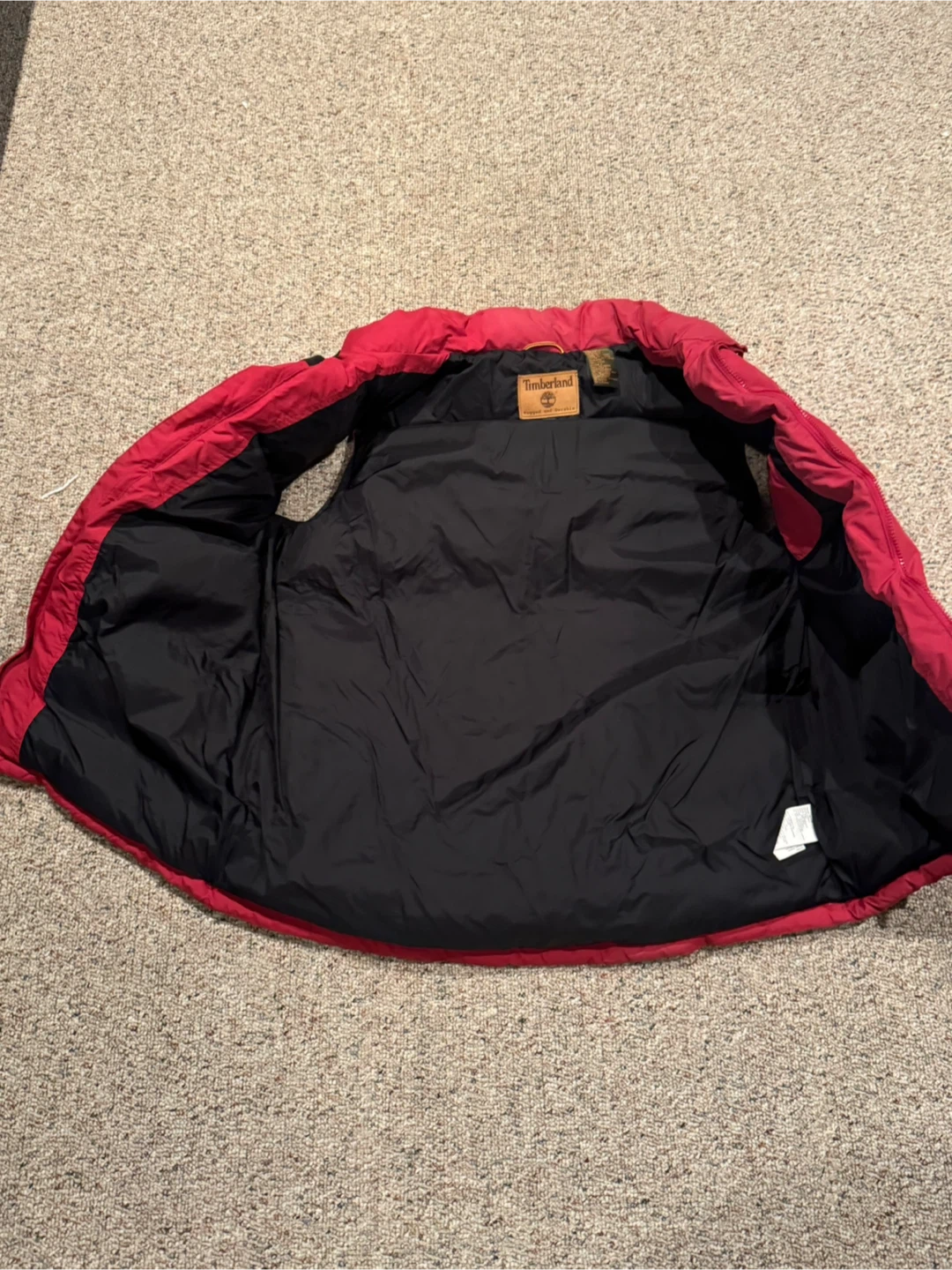 Timberland Red Puffer Vest - Size M - photo 4