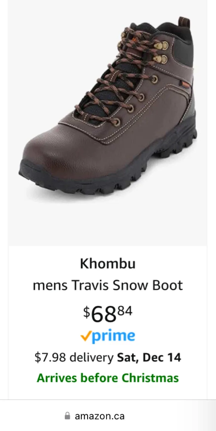 Shoes: Khombu Men’s Travis Snow Boots Size 8 image indicator(9)