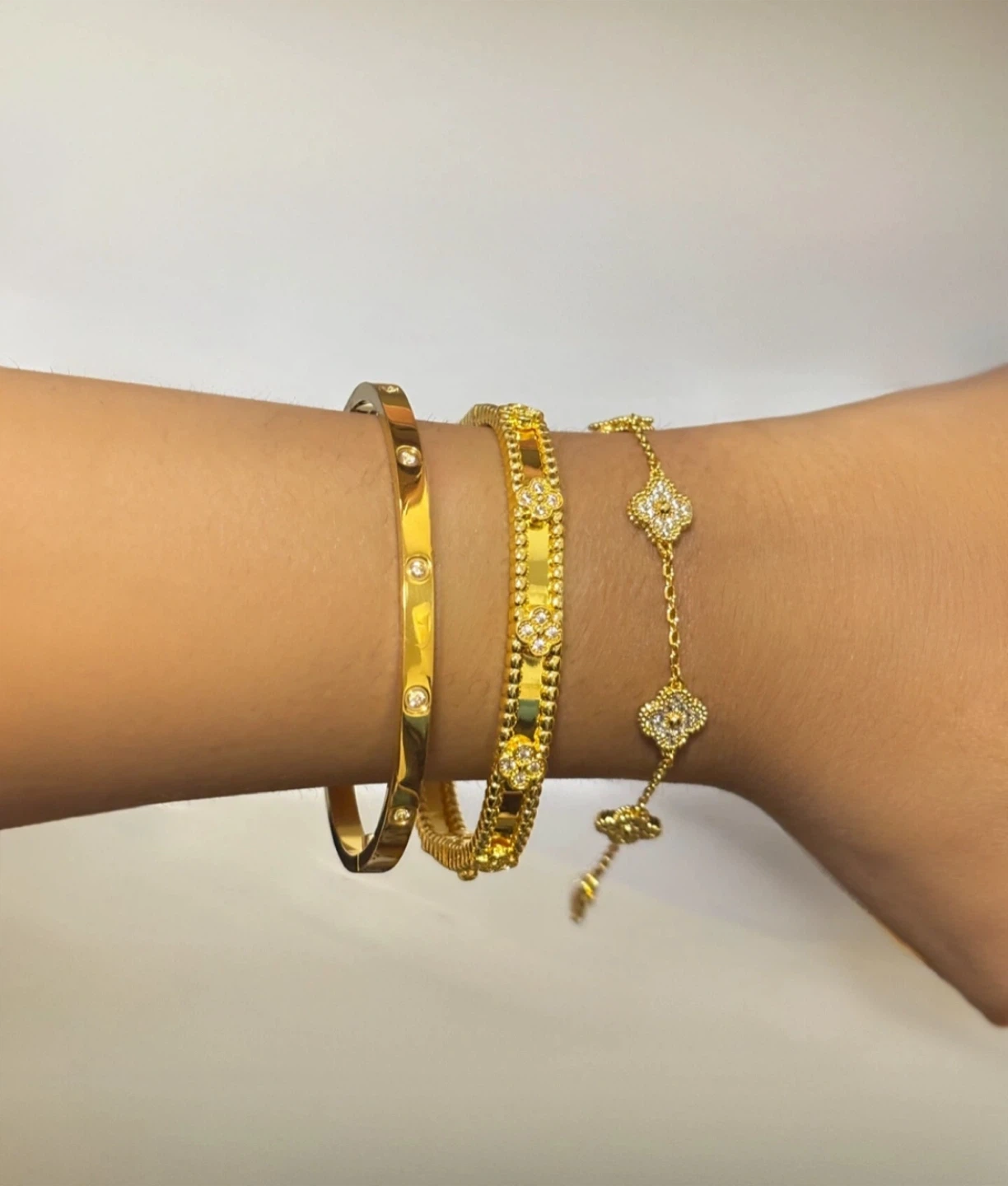 18K gold filled 6 clover bracelet - photo 2