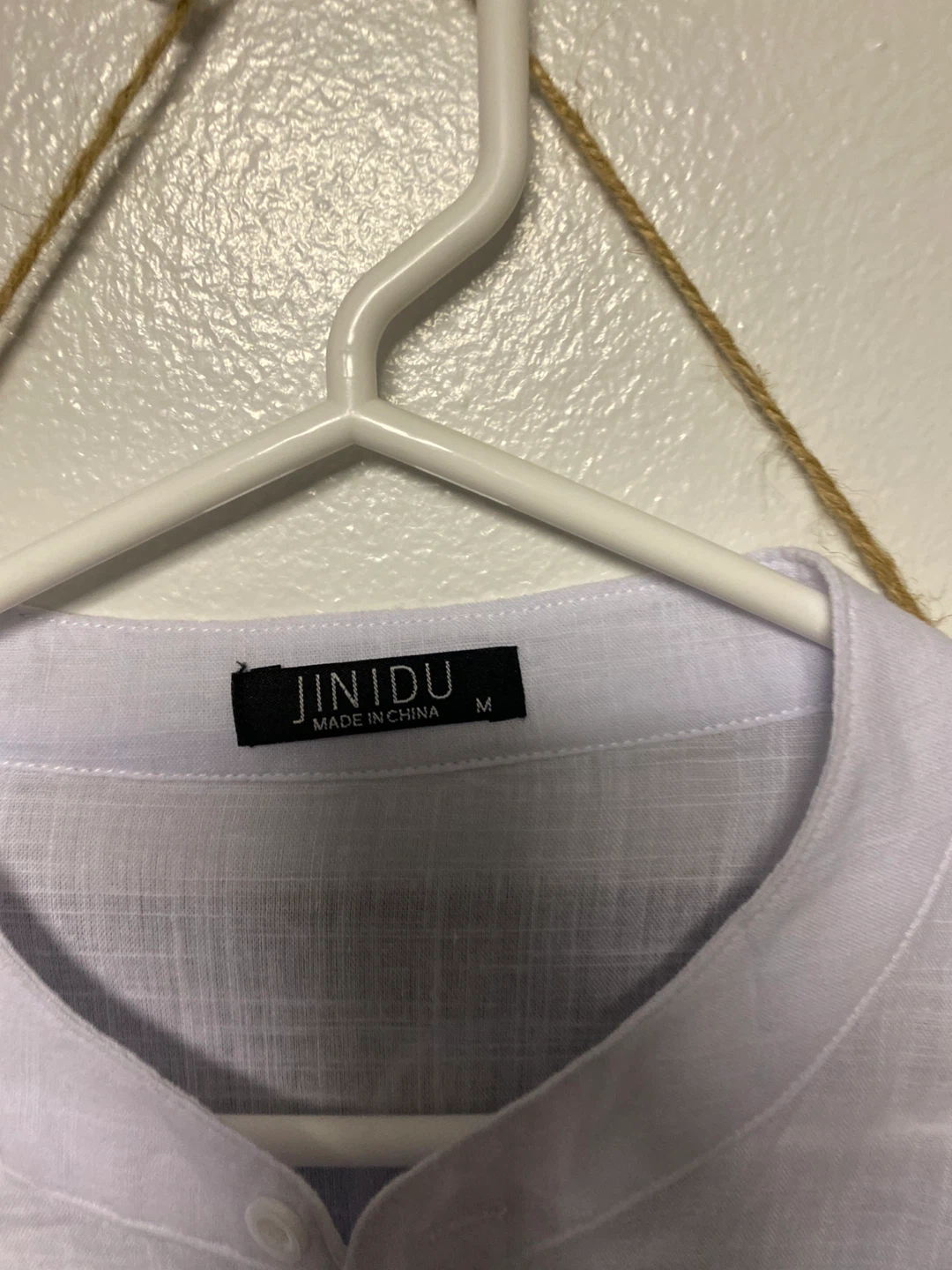 Jinidu White Cotton-Linen Shirt (Size M) - photo 2