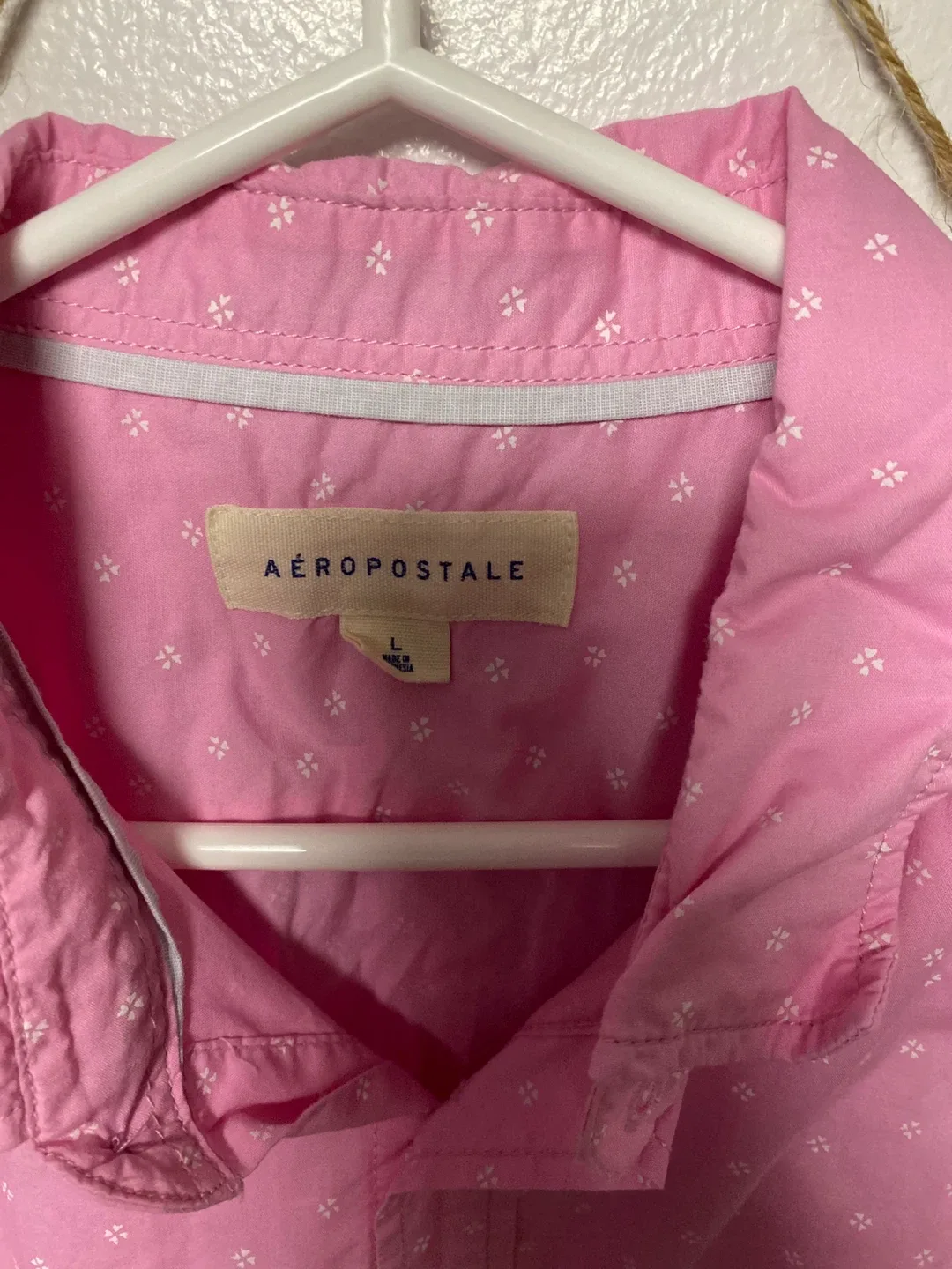 Aeropostale Pink Button-Down Shirt - Size L image indicator(2)