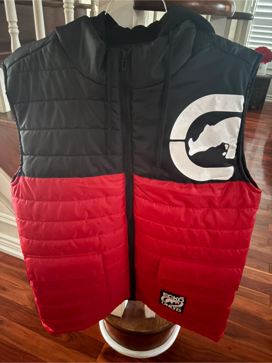 Ecko Puffer Vest - Red & Black