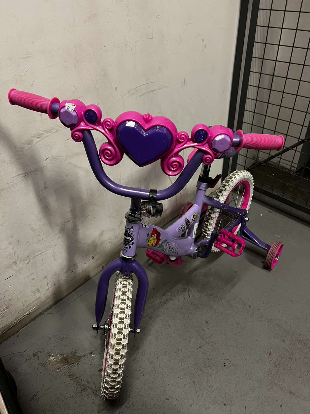Disney Princess 12" Kids Bike - Purple & Pink - photo 3