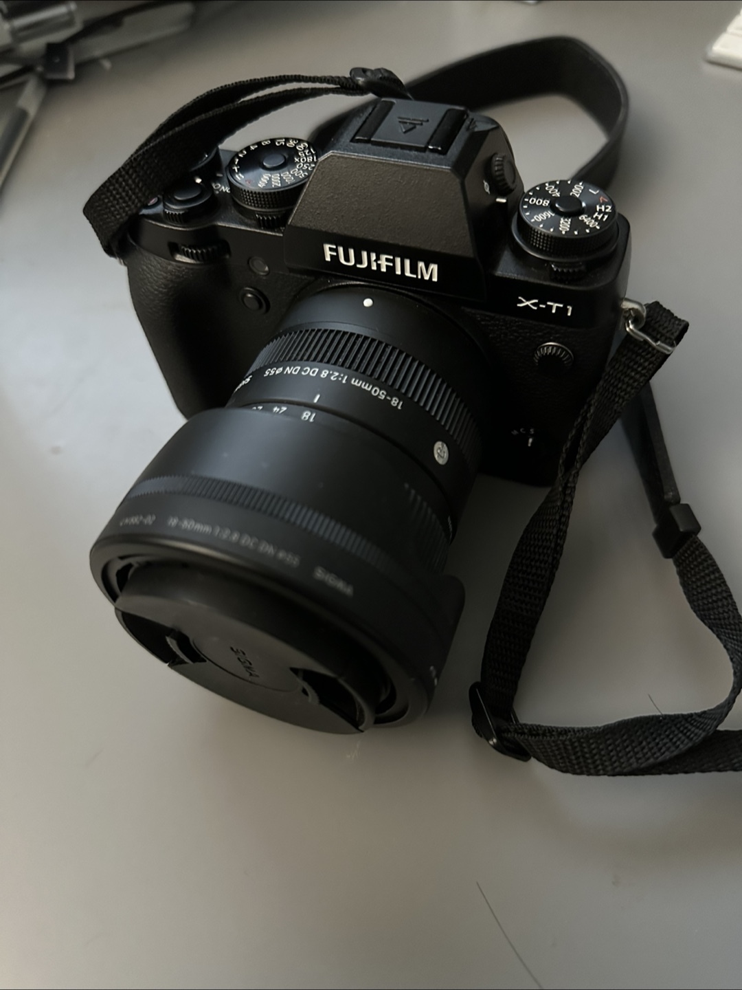 Fujifilm X-T1 Mirrorless Camera with Sigma 18-50mm Lens