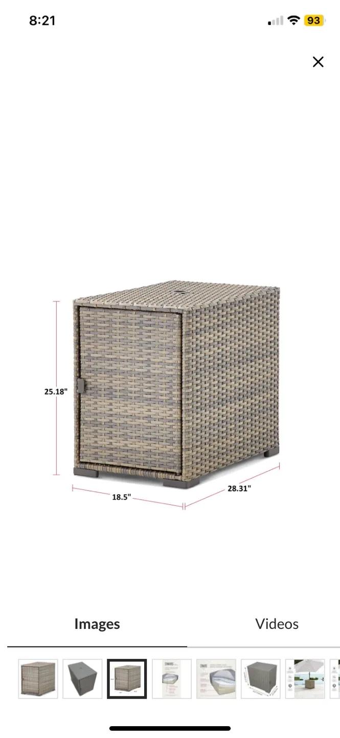 Patio side table stand with umbrella insert image indicator(4)