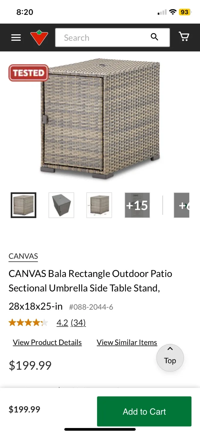 Patio side table stand with umbrella insert image indicator(5)