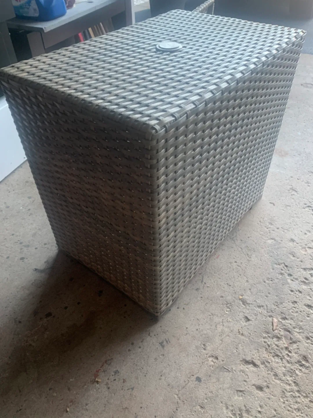 Patio side table stand with umbrella insert image indicator(3)