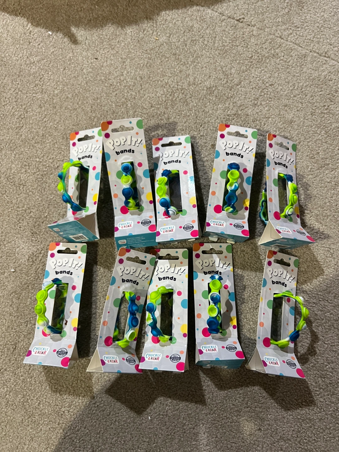 10 Pcs New Chuckle & Roar Pop It! Bands